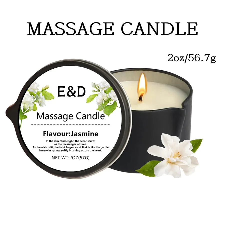 Massage Oil Candle – Stress Relief, Aromatherapy & Skin Moisturizing Luxury Spa Candle