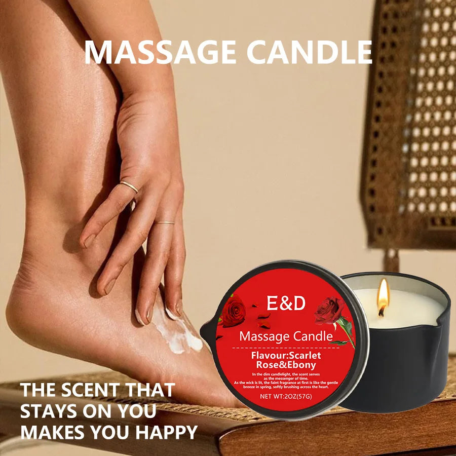 Massage Oil Candle – Stress Relief, Aromatherapy & Skin Moisturizing Luxury Spa Candle