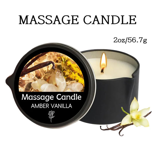 Massage Oil Candle – Stress Relief, Aromatherapy & Skin Moisturizing Luxury Spa Candle