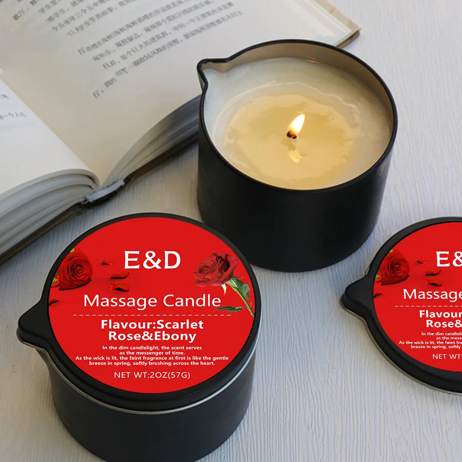 Massage Oil Candle – Stress Relief, Aromatherapy & Skin Moisturizing Luxury Spa Candle