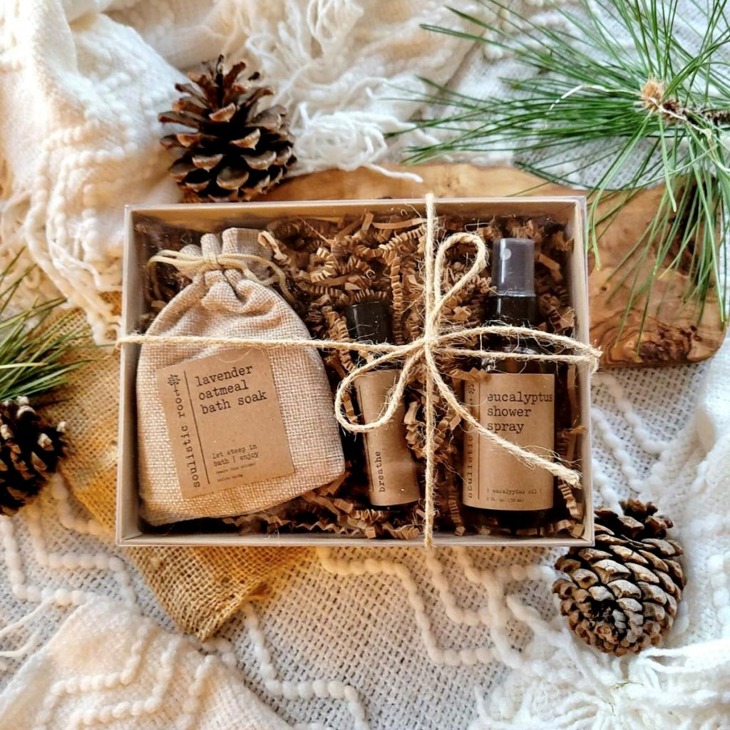 Eucalyptus & Lavender Self-Care Gift Set – Spa-Inspired Wellness Box for Relaxation & Renewal