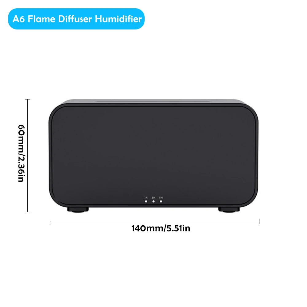 Mini Flame Aroma Diffuser – 7-Color LED Humidifier & Essential Oil Aromatherapy for Home or Office