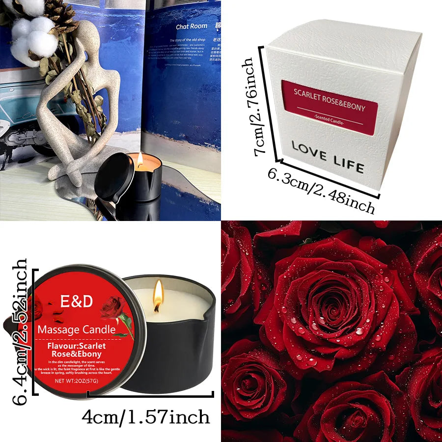 Massage Oil Candle – Stress Relief, Aromatherapy & Skin Moisturizing Luxury Spa Candle